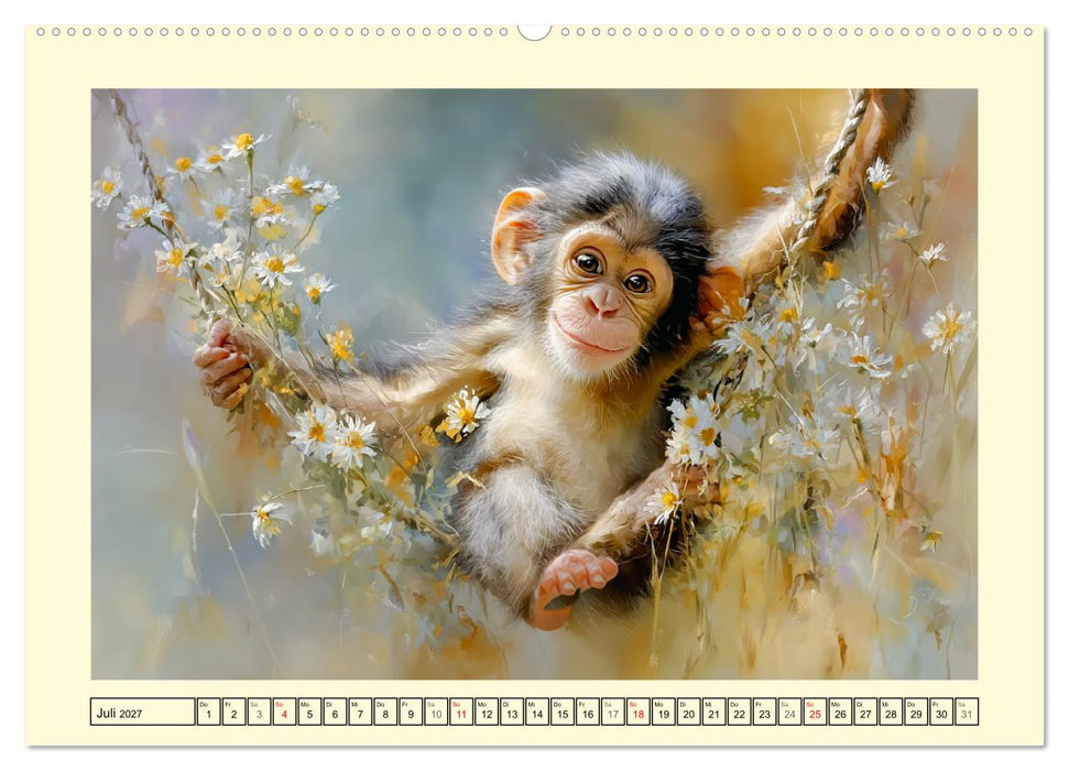 Wunder der Savanne. Afrikas Tierkinder im Licht der Sonne (CALVENDO Premium Wandkalender 2027)