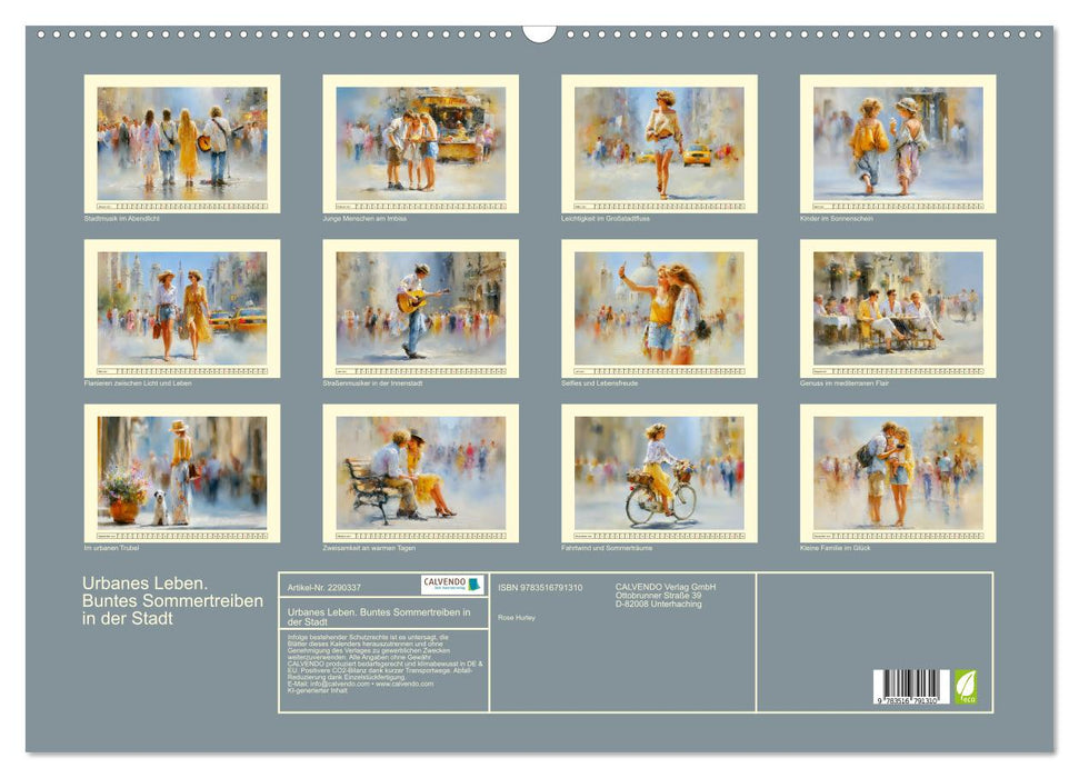 Urbanes Leben. Buntes Sommertreiben in der Stadt (CALVENDO Wandkalender 2027)