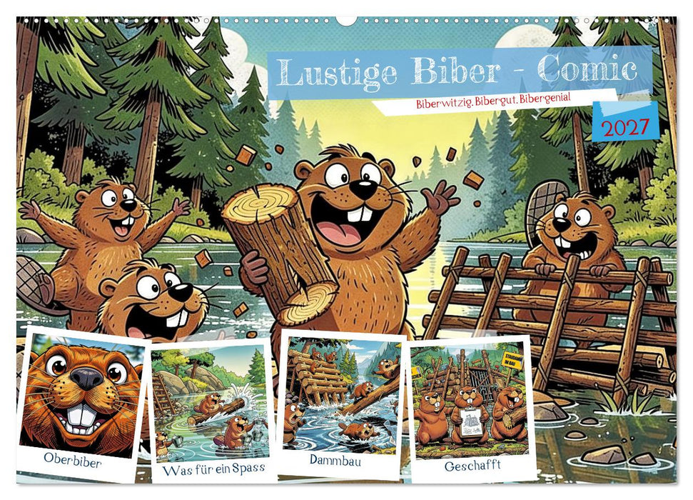 Lustige Biber - Comic (CALVENDO Wandkalender 2027)