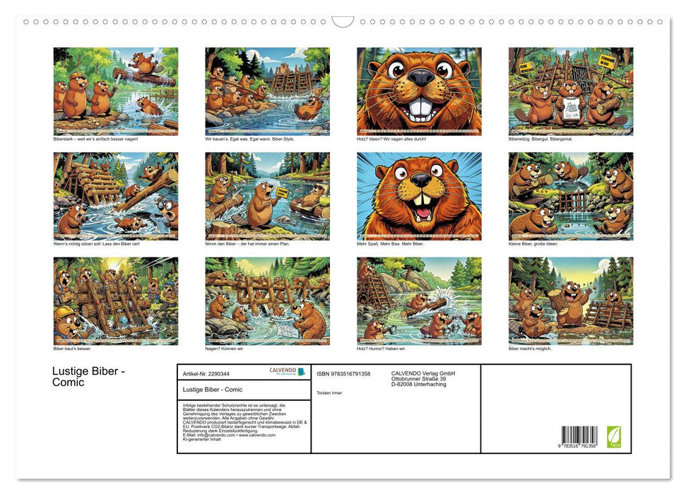 Lustige Biber - Comic (CALVENDO Wandkalender 2027)