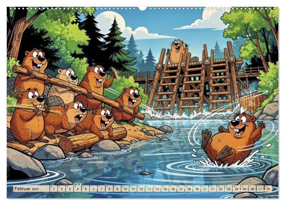 Lustige Biber - Comic (CALVENDO Wandkalender 2027)