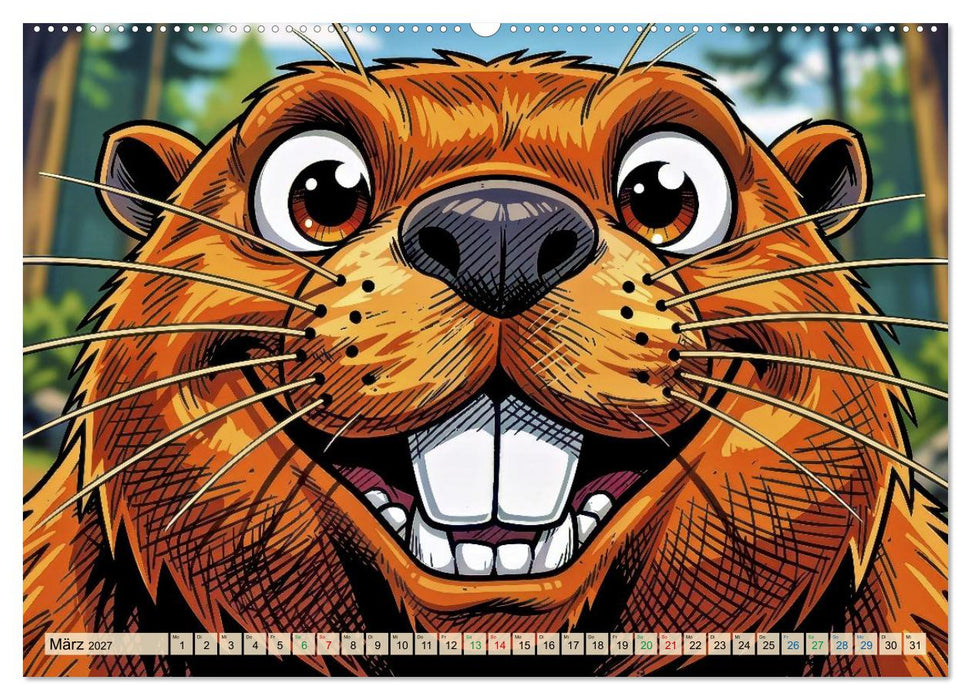 Lustige Biber - Comic (CALVENDO Wandkalender 2027)
