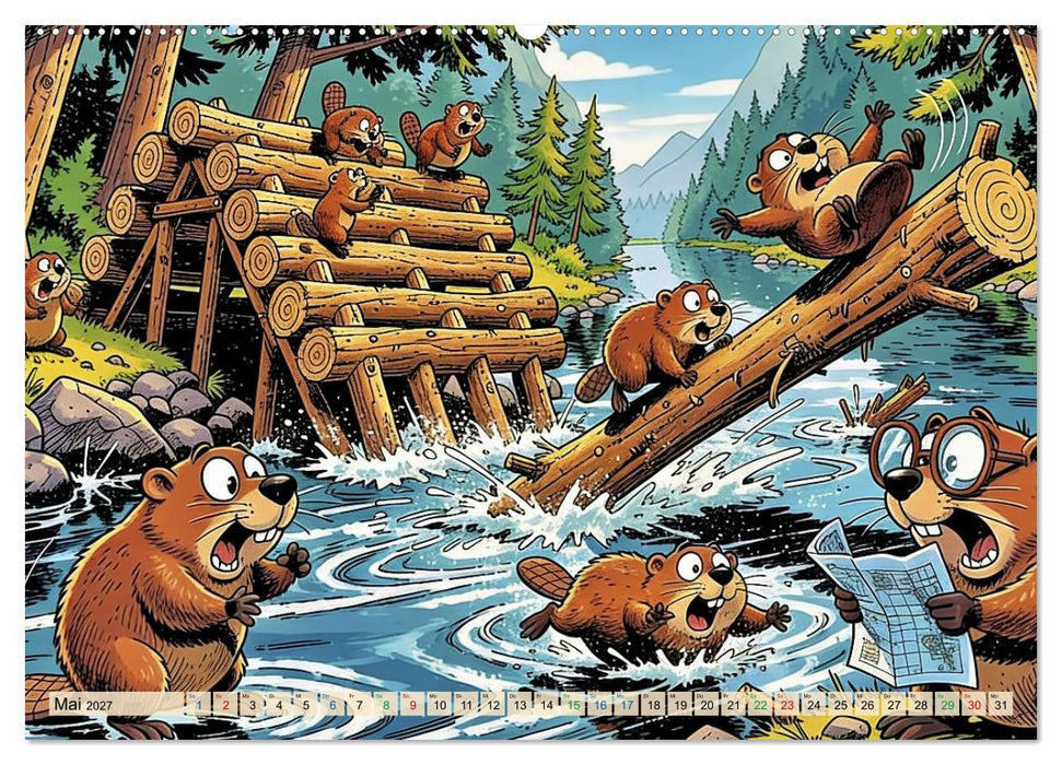 Lustige Biber - Comic (CALVENDO Wandkalender 2027)