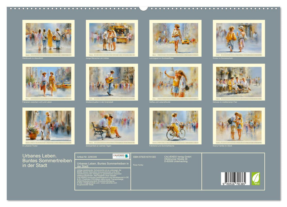 Urbanes Leben. Buntes Sommertreiben in der Stadt (CALVENDO Premium Wandkalender 2027)