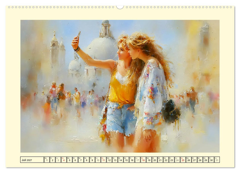 Urbanes Leben. Buntes Sommertreiben in der Stadt (CALVENDO Premium Wandkalender 2027)
