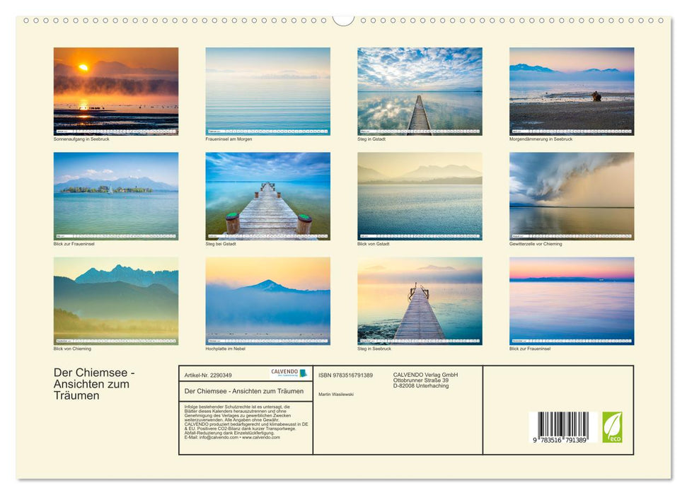Der Chiemsee - Ansichten zum Träumen (CALVENDO Premium Wandkalender 2027)