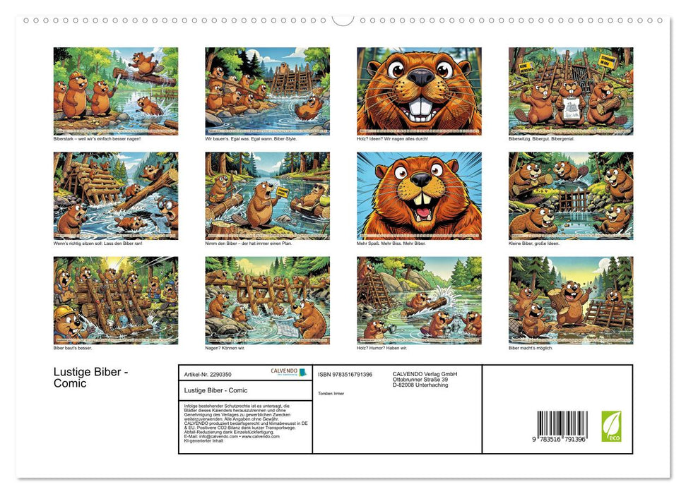 Lustige Biber - Comic (CALVENDO Premium Wandkalender 2027)