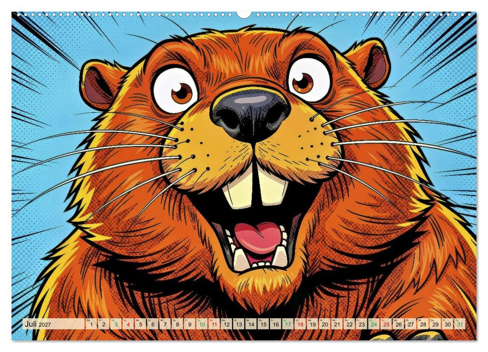 Lustige Biber - Comic (CALVENDO Premium Wandkalender 2027)