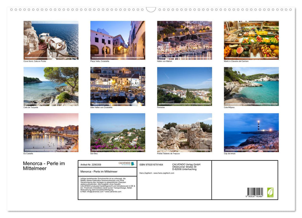 Menorca - Perle im MIttelmeer (CALVENDO Wandkalender 2027)