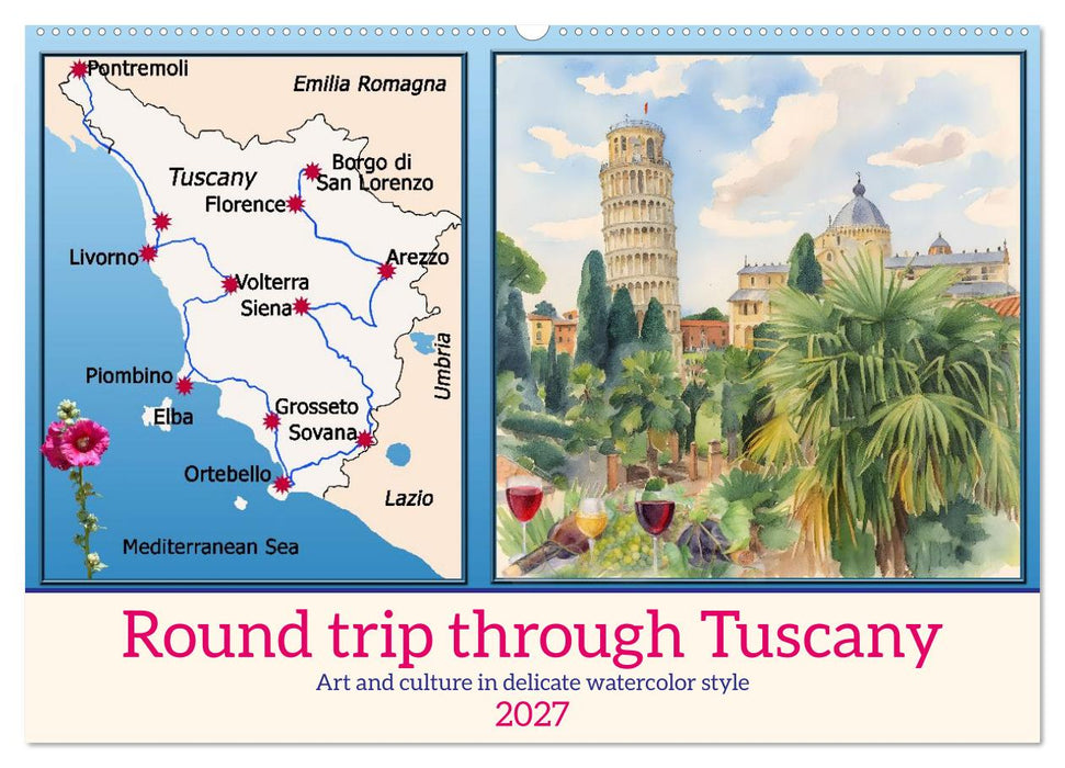 Round trip through Tuscany (CALVENDO Monthly Calendar 2027)