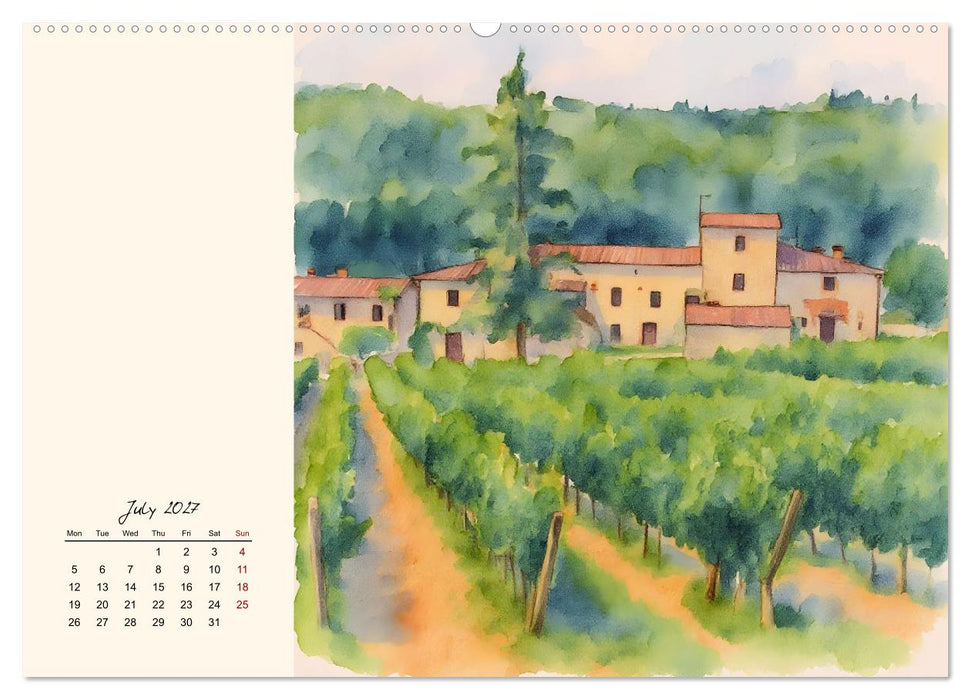 Round trip through Tuscany (CALVENDO Premium-Calendar 2027)
