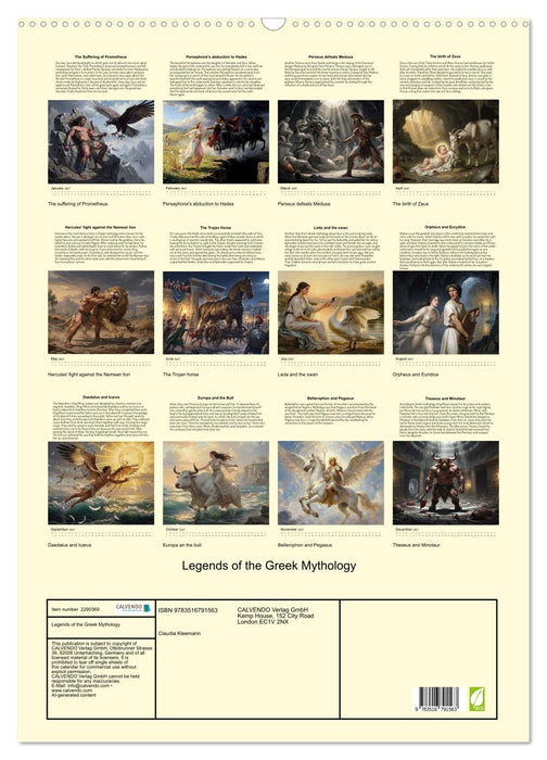 Legends of the Greek Mythology (CALVENDO Monthly Calendar 2027)