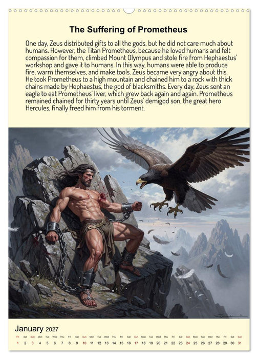 Legends of the Greek Mythology (CALVENDO Monthly Calendar 2027)