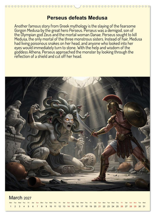 Legends of the Greek Mythology (CALVENDO Monthly Calendar 2027)