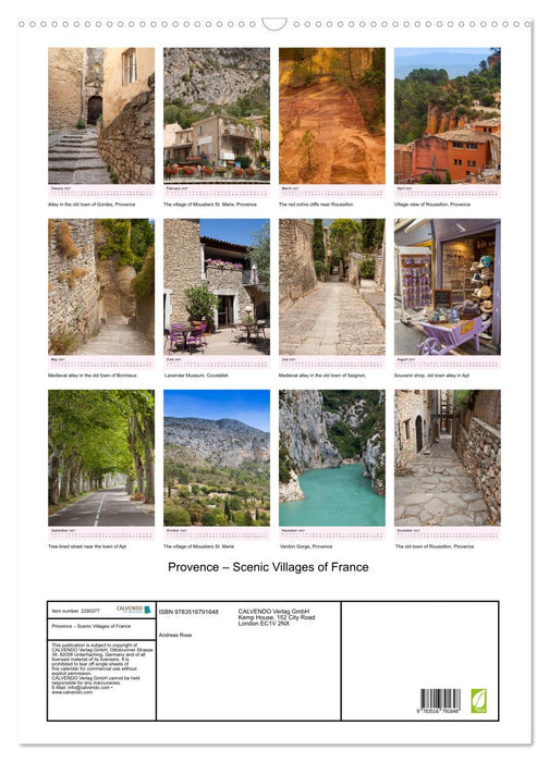 Provence – Scenic Villages of France (CALVENDO Monthly Calendar 2027)
