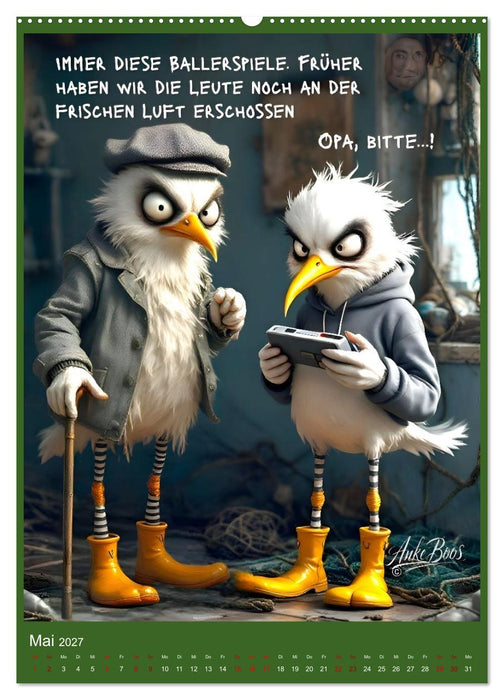 Böse Möwen - Jenseits des guten Geschmacks (CALVENDO Premium Wandkalender 2027)