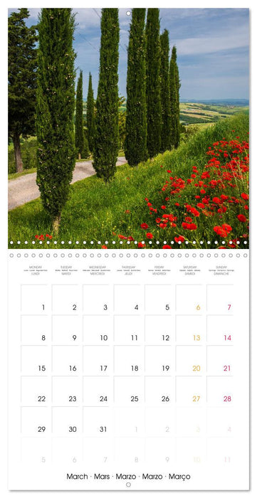 Toscane Nature et agriculture (CALVENDO Calendrier mensuel 2027)