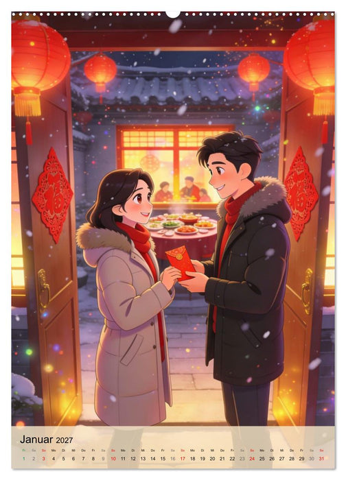 Herz zu Herz – China Edition (CALVENDO Premium Wandkalender 2027)