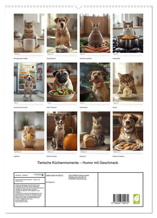 Tierische Küchenmomente – Humor mit Geschmack (CALVENDO Premium Wandkalender 2027)