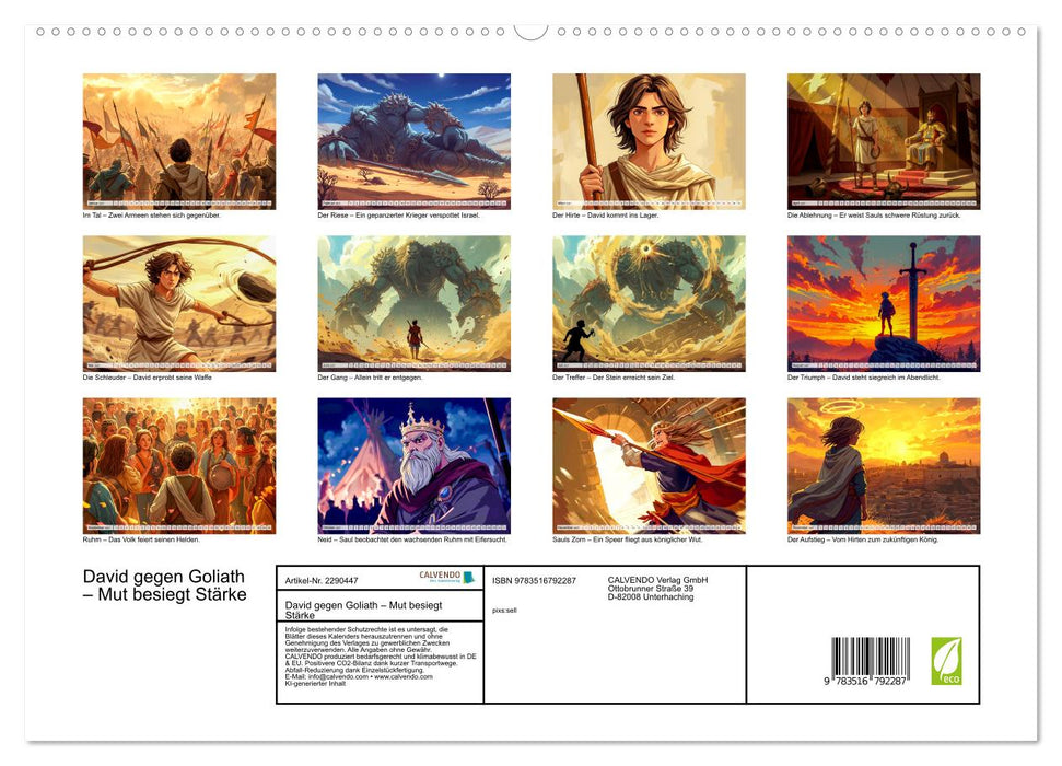David gegen Goliath – Mut besiegt Stärke (CALVENDO Premium Wandkalender 2027)