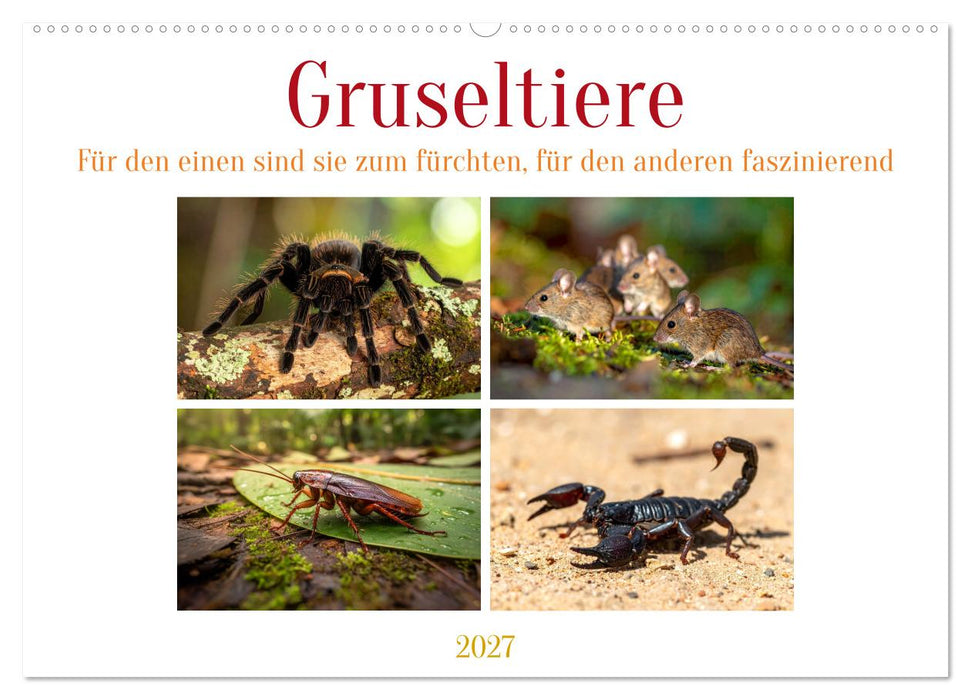 Gruseltiere (CALVENDO Wandkalender 2027)