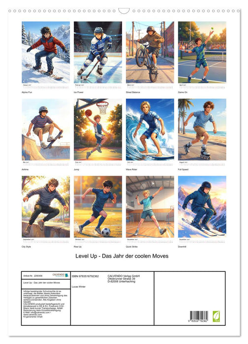 Level Up - Das Jahr der coolen Moves (CALVENDO Wandkalender 2027)