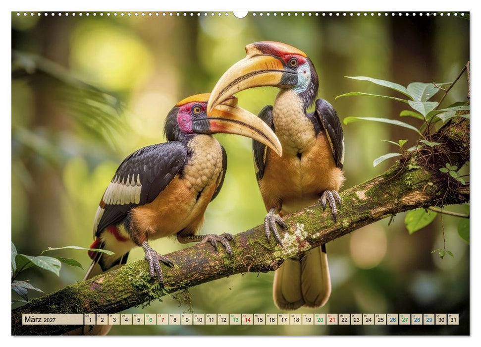 Nashornvögel (CALVENDO Premium Wandkalender 2027)