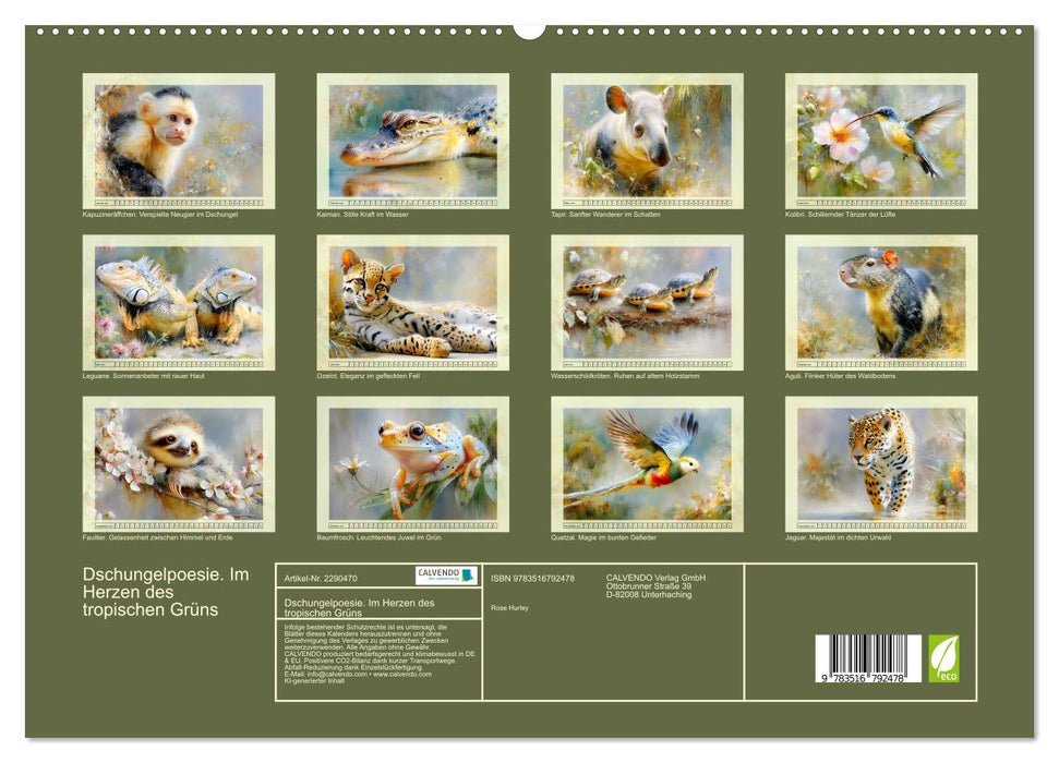 Dschungelpoesie. Im Herzen des tropischen Grüns (CALVENDO Premium Wandkalender 2027)