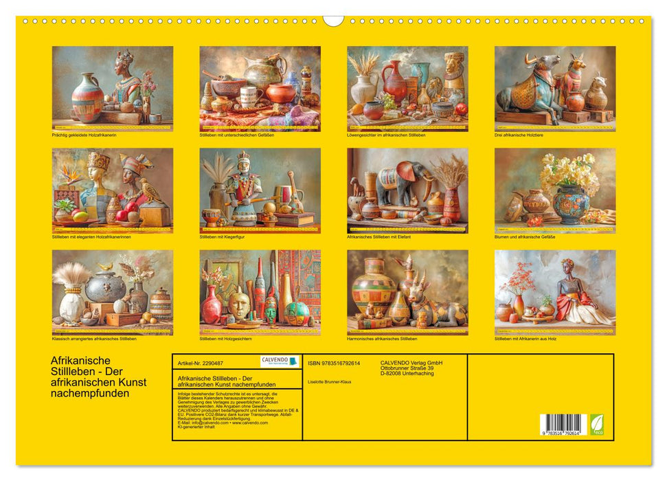 Afrikanische Stillleben - Der afrikanischen Kunst nachempfunden (CALVENDO Wandkalender 2027)
