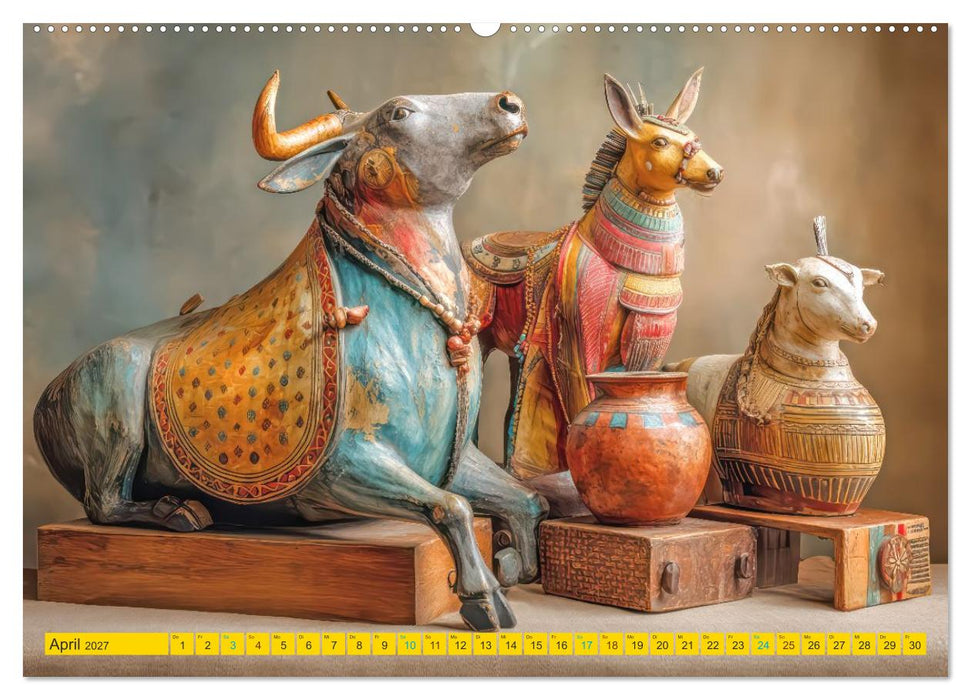 Afrikanische Stillleben - Der afrikanischen Kunst nachempfunden (CALVENDO Wandkalender 2027)