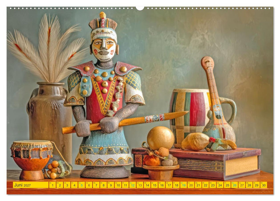 Afrikanische Stillleben - Der afrikanischen Kunst nachempfunden (CALVENDO Wandkalender 2027)