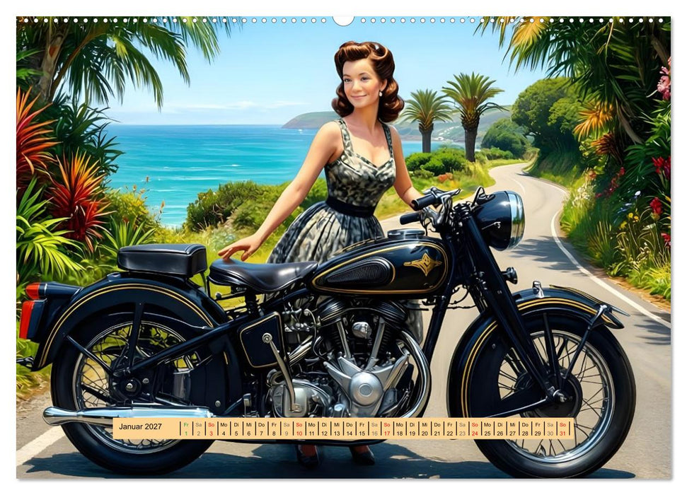 Lack und Leinwand – Motorräder (CALVENDO Premium Wandkalender 2027)
