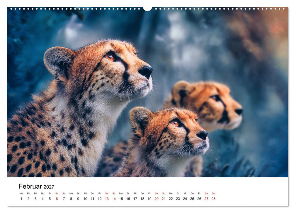 Eleganz und Instinkt - die beeindruckende Welt der Geparden (CALVENDO Wandkalender 2027)