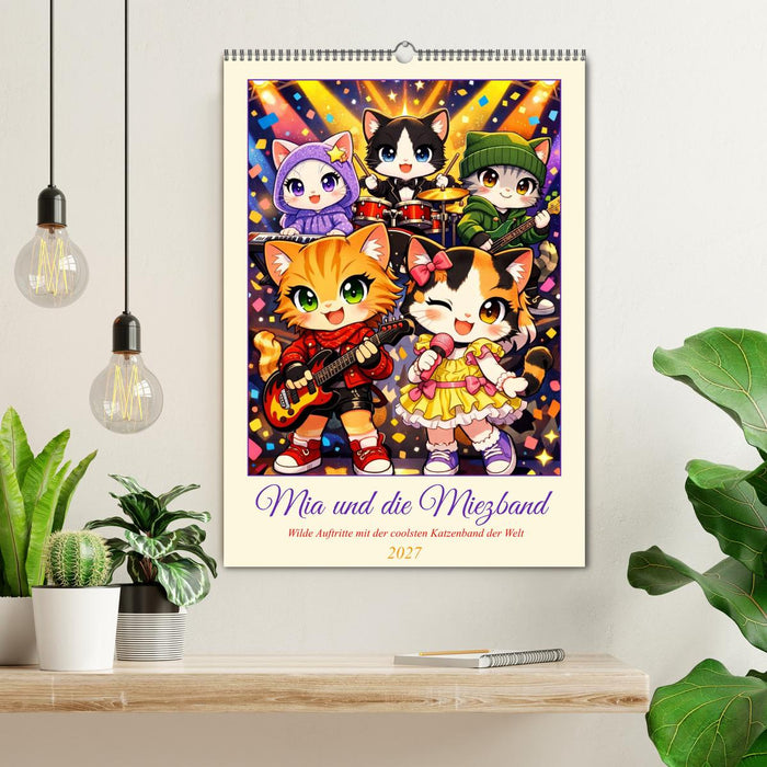 Mia und die Miezband (CALVENDO Wandkalender 2027)