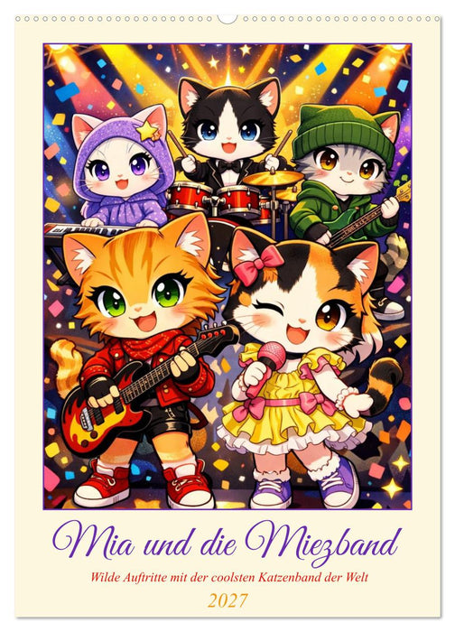 Mia und die Miezband (CALVENDO Wandkalender 2027)
