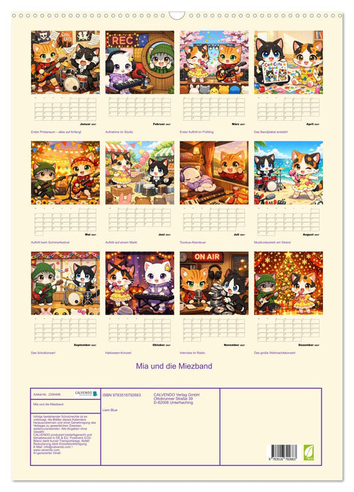 Mia und die Miezband (CALVENDO Wandkalender 2027)