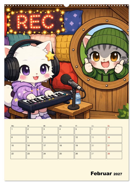 Mia und die Miezband (CALVENDO Wandkalender 2027)