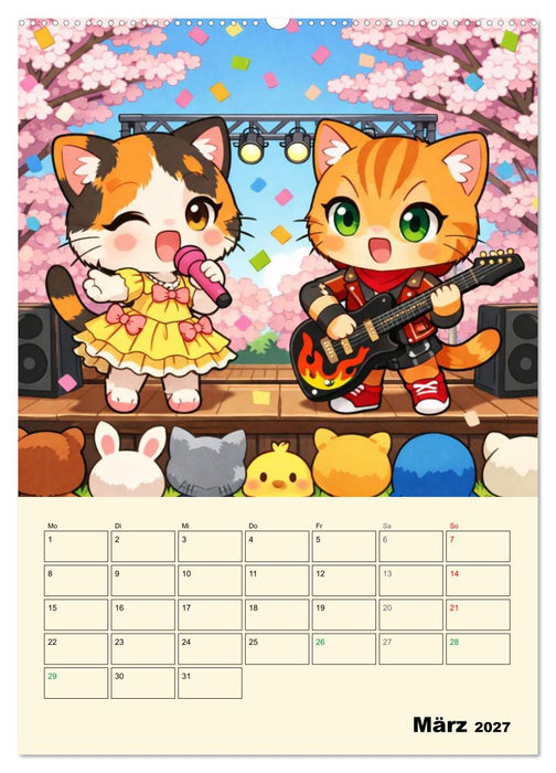 Mia und die Miezband (CALVENDO Wandkalender 2027)