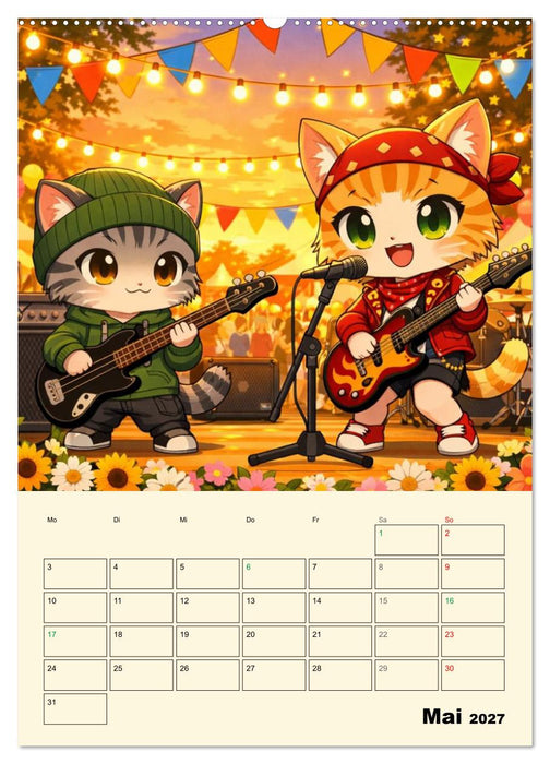 Mia und die Miezband (CALVENDO Wandkalender 2027)