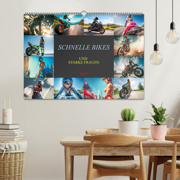 Schnelle Bikes und Starke Frauen (CALVENDO Wandkalender 2027)