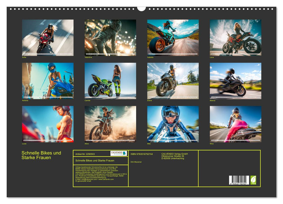 Schnelle Bikes und Starke Frauen (CALVENDO Wandkalender 2027)