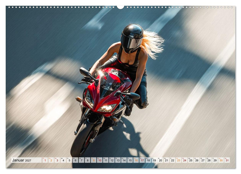 Schnelle Bikes und Starke Frauen (CALVENDO Wandkalender 2027)