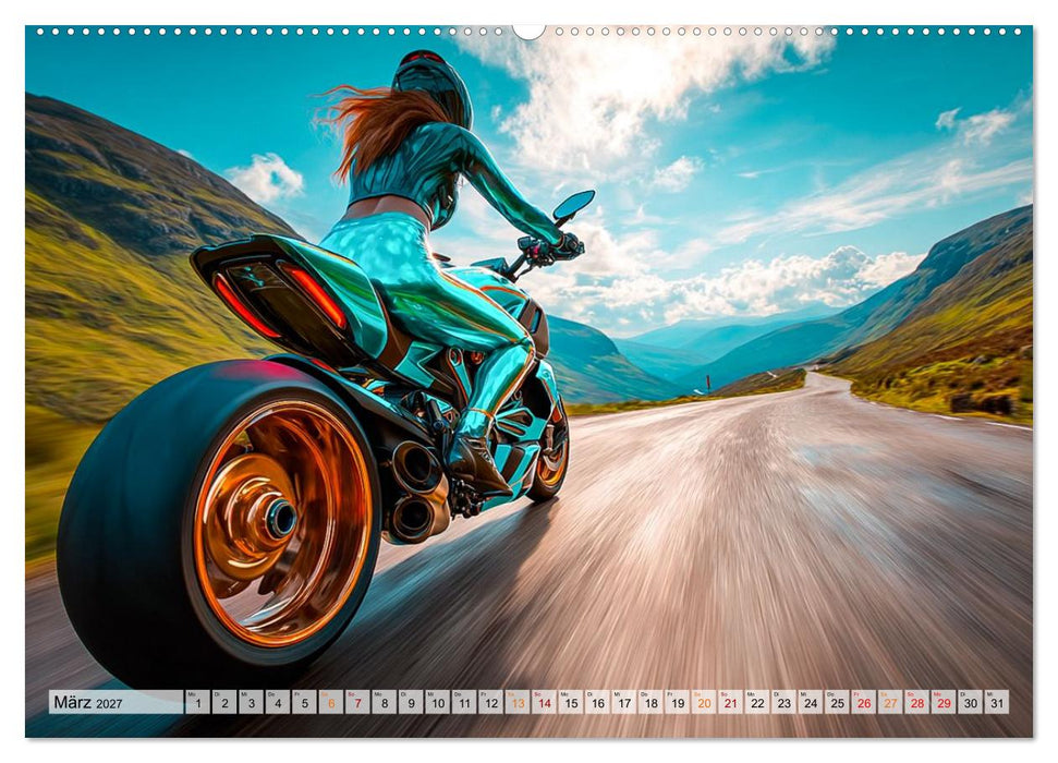 Schnelle Bikes und Starke Frauen (CALVENDO Wandkalender 2027)