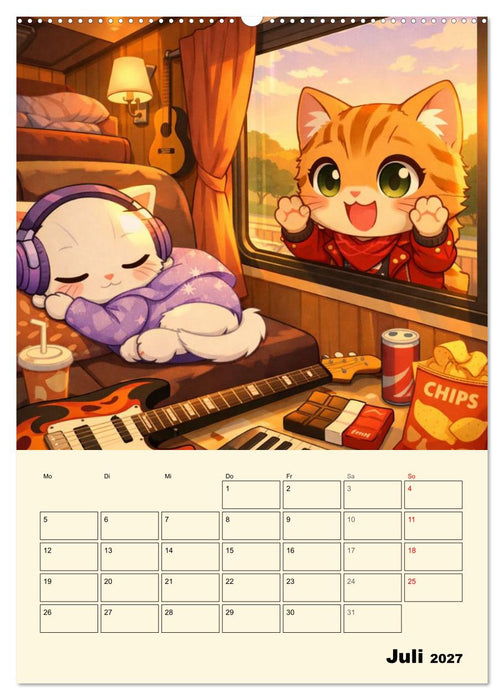 Mia und die Miezband (CALVENDO Premium Wandkalender 2027)