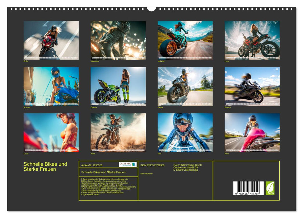 Schnelle Bikes und Starke Frauen (CALVENDO Premium Wandkalender 2027)
