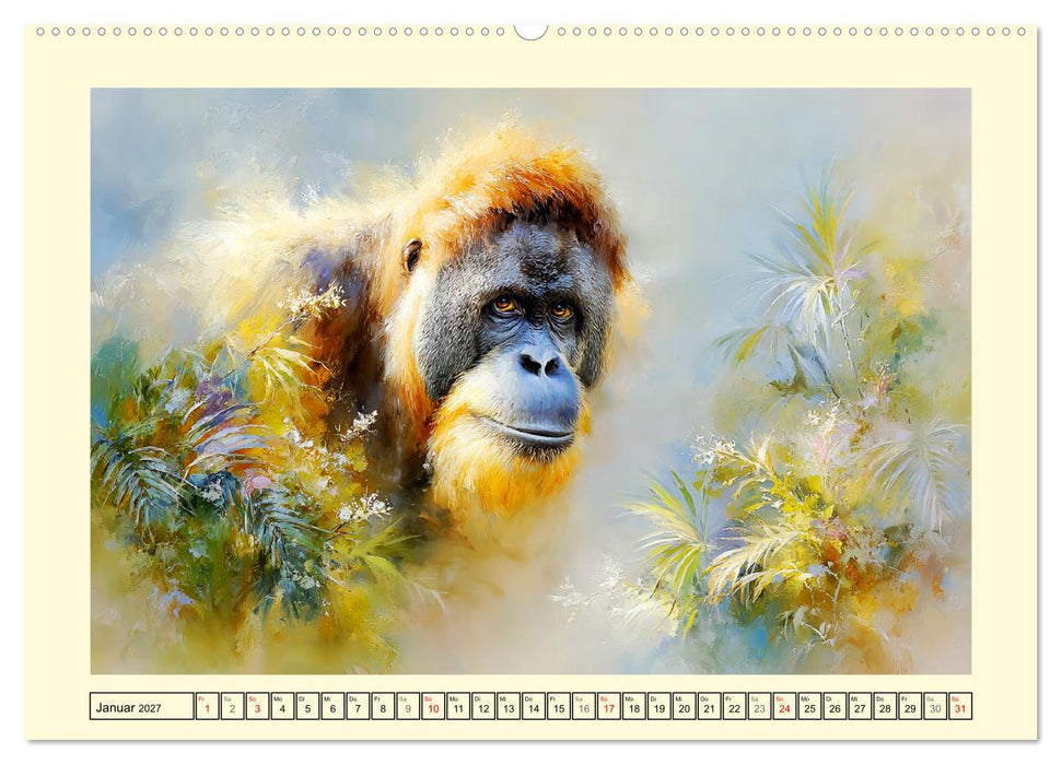 Orang-Utans. Verspielt und voller Lebensfreude (CALVENDO Wandkalender 2027)