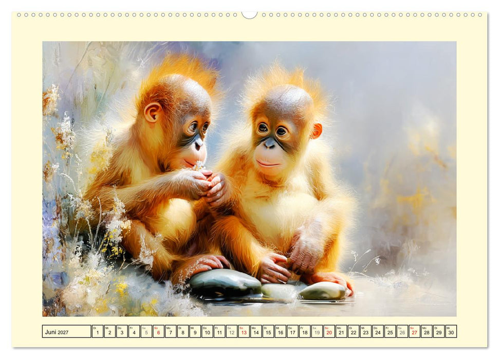 Orang-Utans. Verspielt und voller Lebensfreude (CALVENDO Wandkalender 2027)