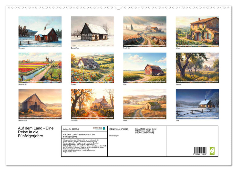 Auf dem Land - Eine Reise in die Fünfzigerjahre (CALVENDO Wandkalender 2027)