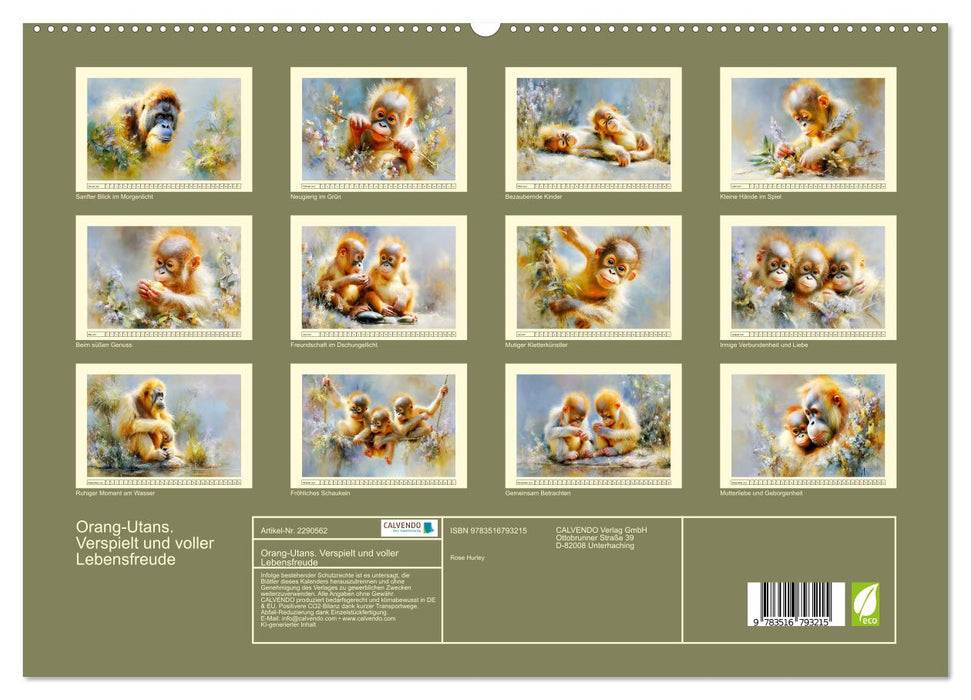 Orang-Utans. Verspielt und voller Lebensfreude (CALVENDO Premium Wandkalender 2027)