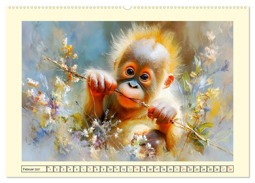 Orang-Utans. Verspielt und voller Lebensfreude (CALVENDO Premium Wandkalender 2027)
